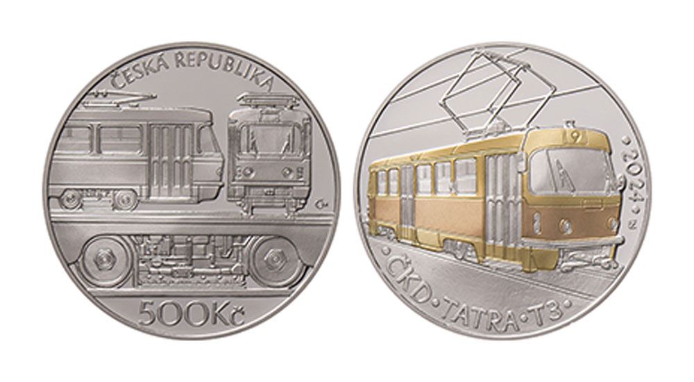 Legendární tramvaj se dočkala pamětní mince. Unikátní pětistovka vyjíždí