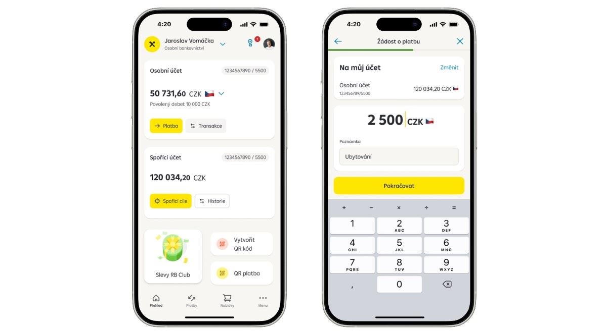 Raiffeisenbank vylepšuje aplikaci. Platbu si vyžádáte i bez QR kódu