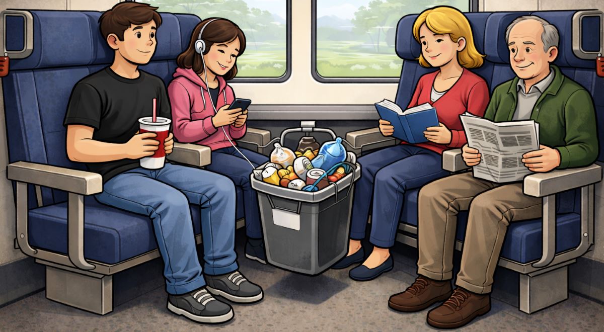 Ze švýcarských vlaků mizí odpadkové koše. Proč by to mělo zajímat i Čechy