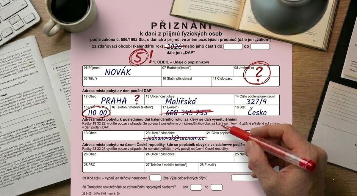 Nejčastější chyby v daňovém přiznání. Podívejte se, jestli je neděláte taky