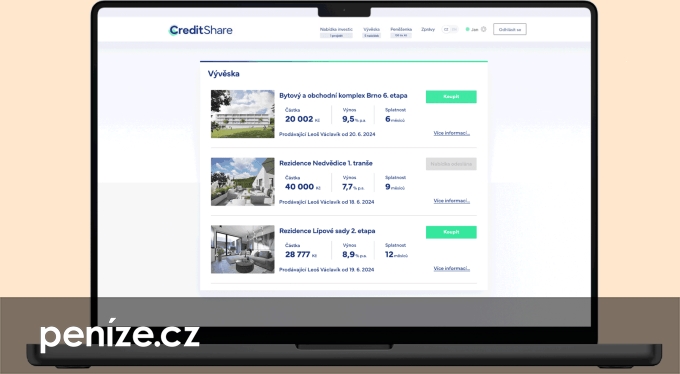 CreditShare, platforma zaměřená na investice do nemovitostí, mění vlastníka