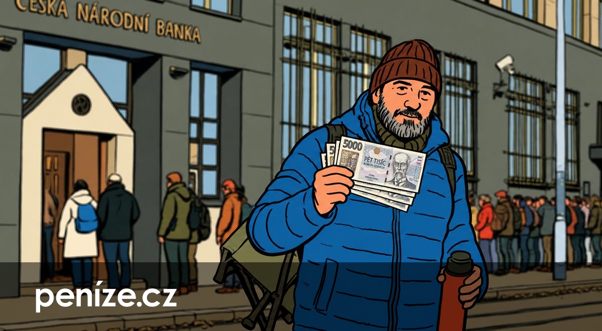 ČNB vydá výroční pětitisícovku. Nabídne ji jen ve čtyřech městech