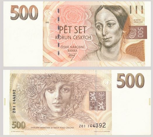 Bankovka 500 Kč z roku 1993