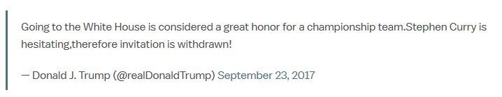 Tweet Donalda Trumpa