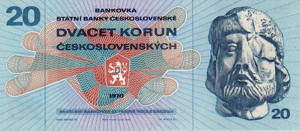 Dvacetikoruna, vzor 1970