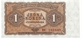 Jednokorunová bankovka, rok 1954