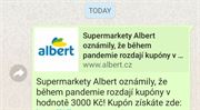 Kupony pro nákup v Albertu? Pozor na nový podvod