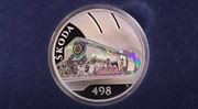 Na nové pamětní minci je hologram parní lokomotivy