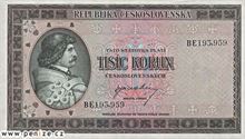Československá koruna 1000