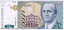 Španělská peseta 10000
