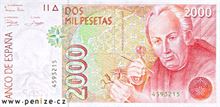 Španělská peseta 2000