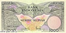 Indonéská rupie 1000