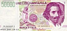 Italská lira 50000