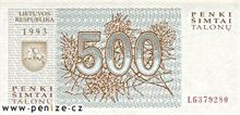 Litevský litas 500