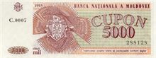 Moldavský leu 5000