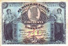 Španělská peseta 50