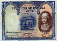Španělská peseta 500