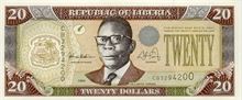 Liberijský dolar 20