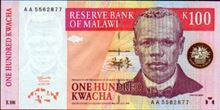 Malawijská kwacha 100