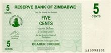 Zimbabwský dolar 0,05