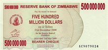 Zimbabwský dolar 500000000