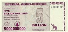 Zimbabwský dolar 5000000000