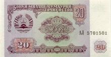 Tádžický Somoni 20