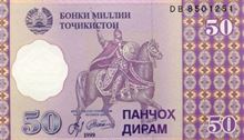 Tádžický Somoni 50