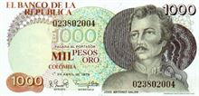 Kolumbijské peso 1000
