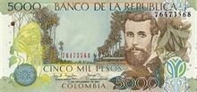 Kolumbijské peso 5000