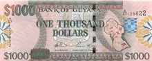 Guyanský dolar 1000