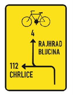 Návěst před křižovatkou pro cyklisty dopravní značka IS 20