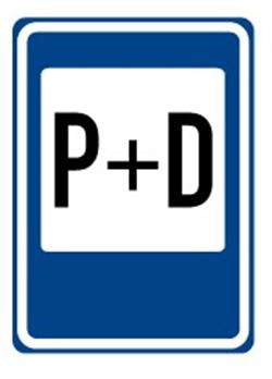 Parkoviště P+D Park & Drive dopravní značka IP 30f