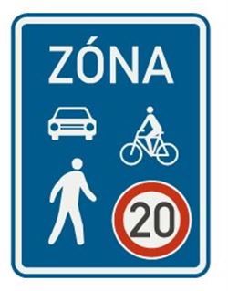 Sdílená zóna Dopravní značka IZ 10a