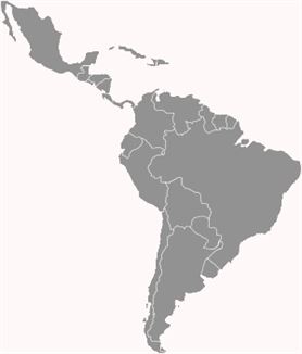 Latinská Amerika mapa