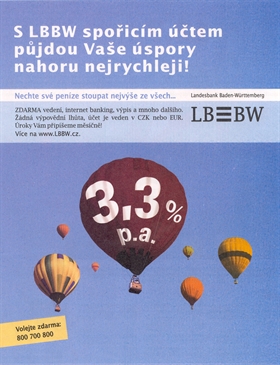 Reklama LBBW na spořící účet