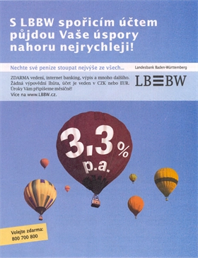 Reklama LBBW na spořící účet 