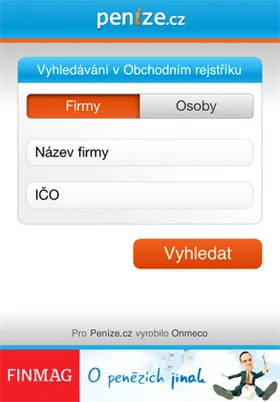 Aplikace Obchodní rejstřík