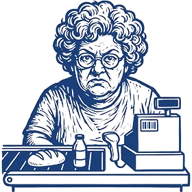 Pokladna s obsluhou,krásná paní pokladní