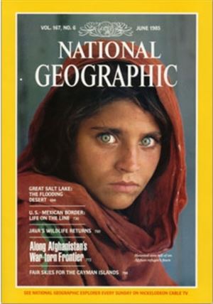Afghan Girl Steva McCurryho na obálce National Geographicu