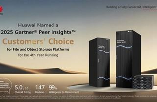 Společnost Huawei byla již počtvrté za sebou jmenována zákaznickou volbou pro platformy k ukládání souborů a objektů za rok 2025 u společnosti Gartner® Peer InsightsTM