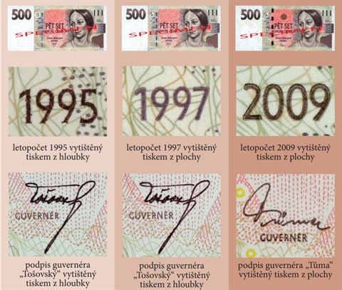 Rozdíly 500 Kč starý a nový vzor bankovky které přestanou platit