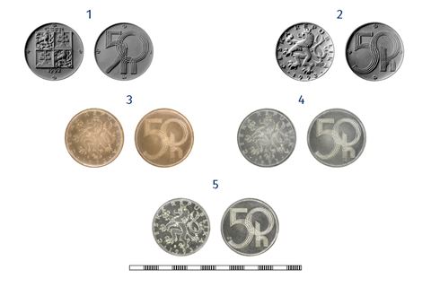 Návrhy padesátihaléře od Vladimíra Oppla