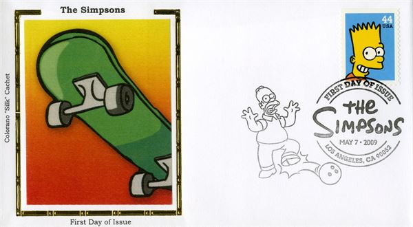 Obálka prvního dne vydání Simpsonovi