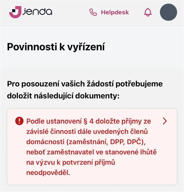 Jenda píše, že zaměstnavatel nedodal podklady