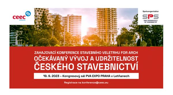 Pozvánka na konferenci Očekávaný vývoj a udržitelnost českého stavebnictví