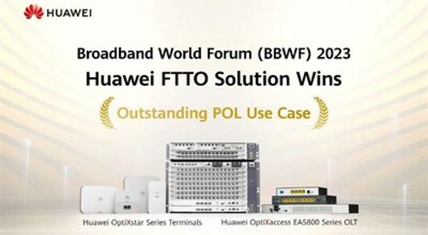 Řešení FTTO společnosti Huawei získalo na veletrhu BBWF 2023 ocenění za vynikající příklad použití v oblasti POL