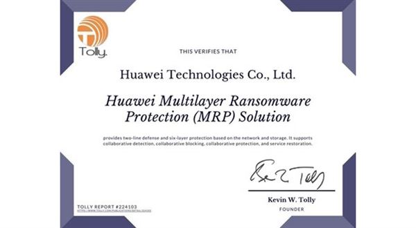 MWC 2024: Řešení Multilayer Ransomware Protection (MRP) od společnosti Huawei získává jako první certifikaci Tolly