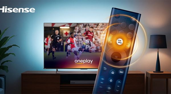 Hisense a O2 přináší Oneplay na dálkový ovladač