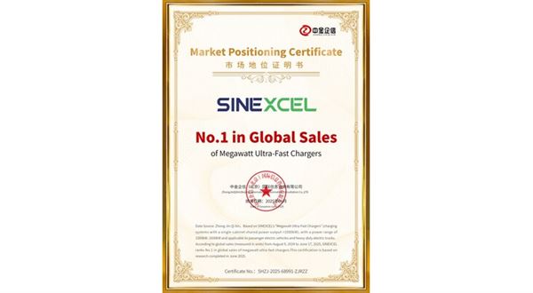 SINEXCEL světovou jedničkou v prodeji megawattových nabíječek